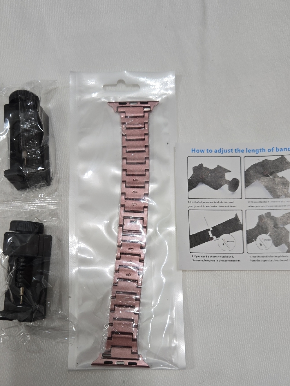 Replacement Rose Gold Metal Watch Band for Wearable Smartwatches